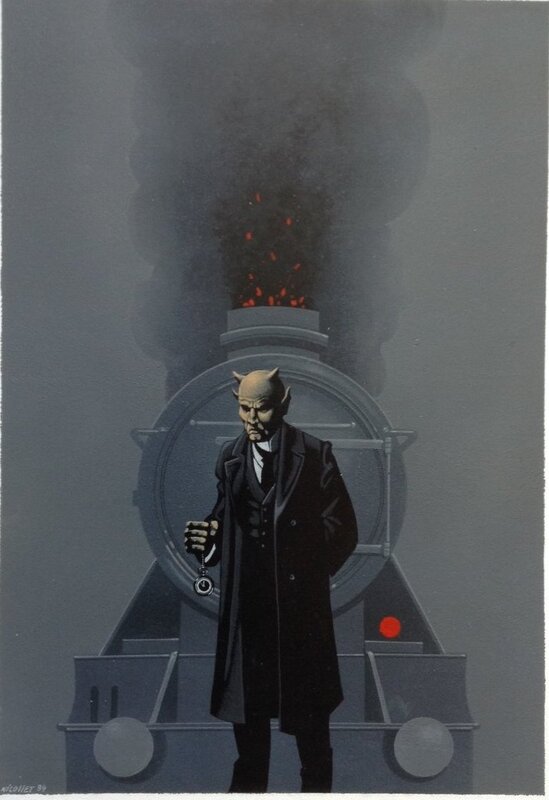 Nicollet Le Train pour L'Enfer , Couverture Originale NÉO 109 Robert Bloch - Original Cover