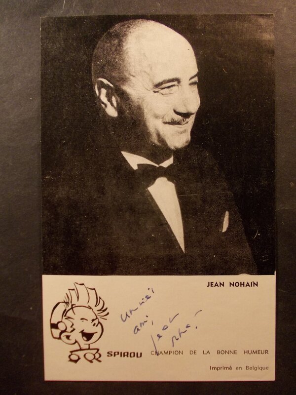 André Franquin, Carte dédicacée du Cirque Spirou (3) Jean NOHAIN, circa 1960. - Œuvre originale