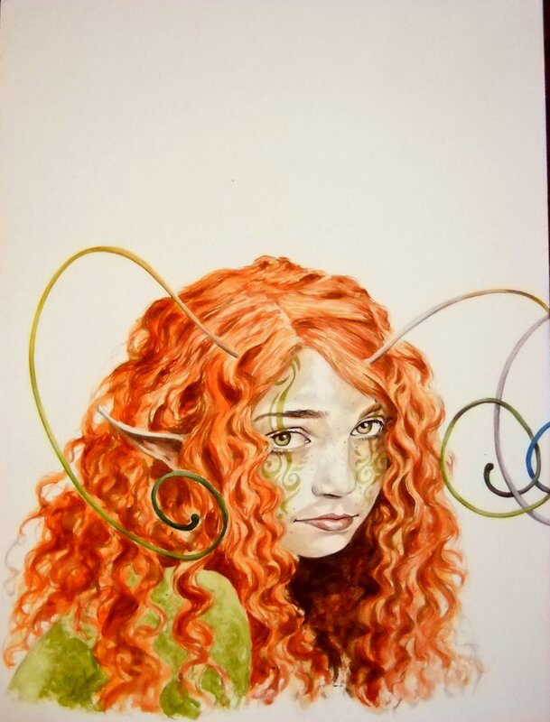 En vente - Young elves par Jim Colorex - Illustration originale