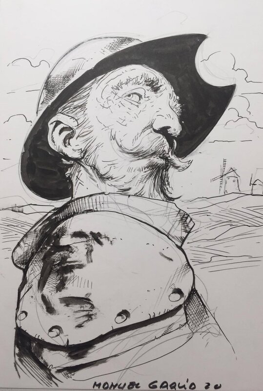 Don Quijote par Manuel Garcia - Illustration originale