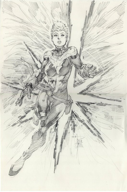 Captain Marvel par Philip Tan - Illustration originale