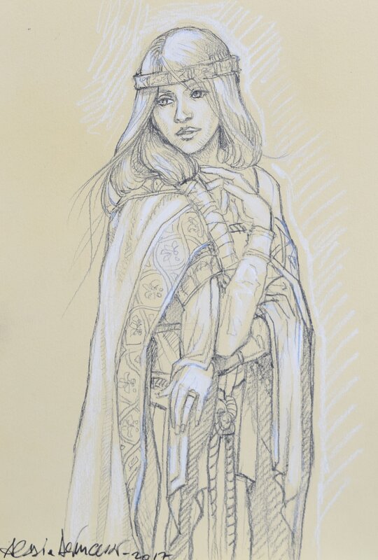 La Reine Brunehaut by Alessia de Vincenzi - Original Illustration