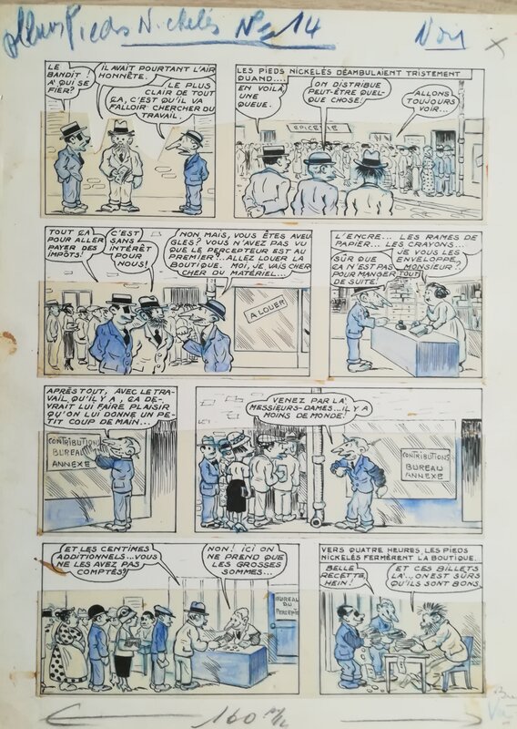 Louis Forton, Aristide Perré, Les Pieds Nickelés Tome 14 - Planche originale