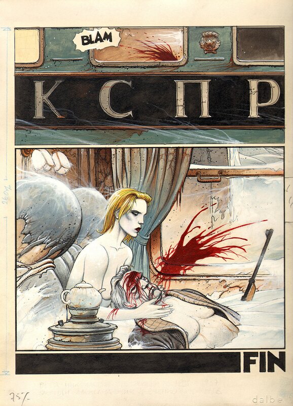 Enki Bilal, Pierre Christin, Partie de Chasse planche de Fin - Planche originale