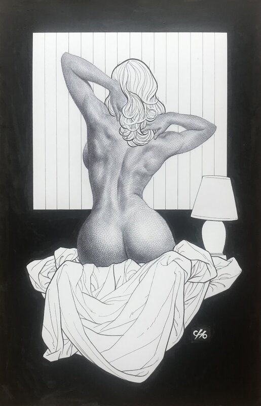 Ballpoints Frank Cho - Illustration originale