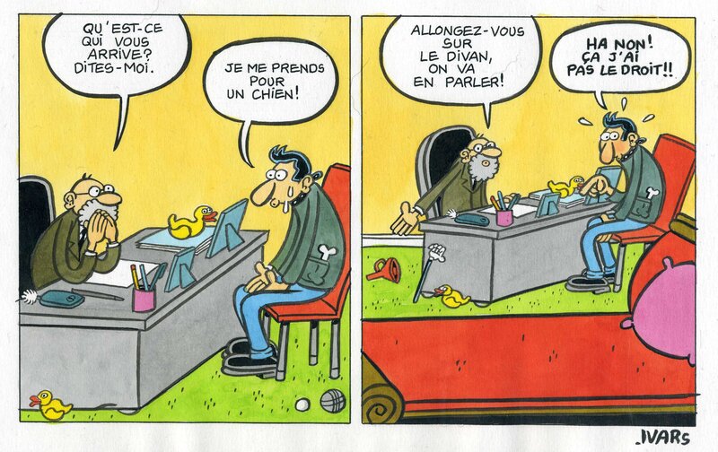 Éric Ivars, Je me prends pour un chien. - Planche originale