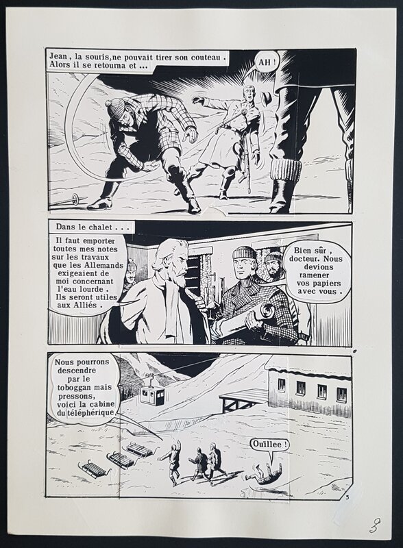 DC Thompson, Le grand saut, Cat Madden, planche remontée Artima - Comic Strip