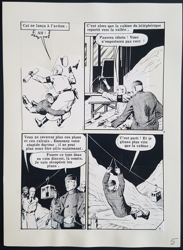 DC Thompson, Le grand saut, Cat Madden, planche remontée Artima - Comic Strip