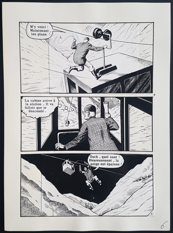 DC Thompson, Le grand saut, Cat Madden, planche remontée Artima - Comic Strip