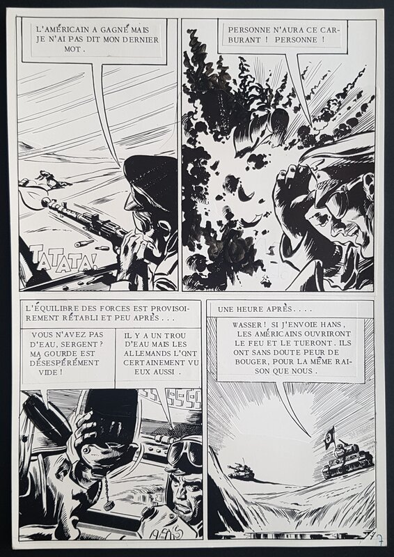 DC Thompson, Yves Catteloin, Le seul survivant, Cat Madden, planche remontée Artima - Comic Strip