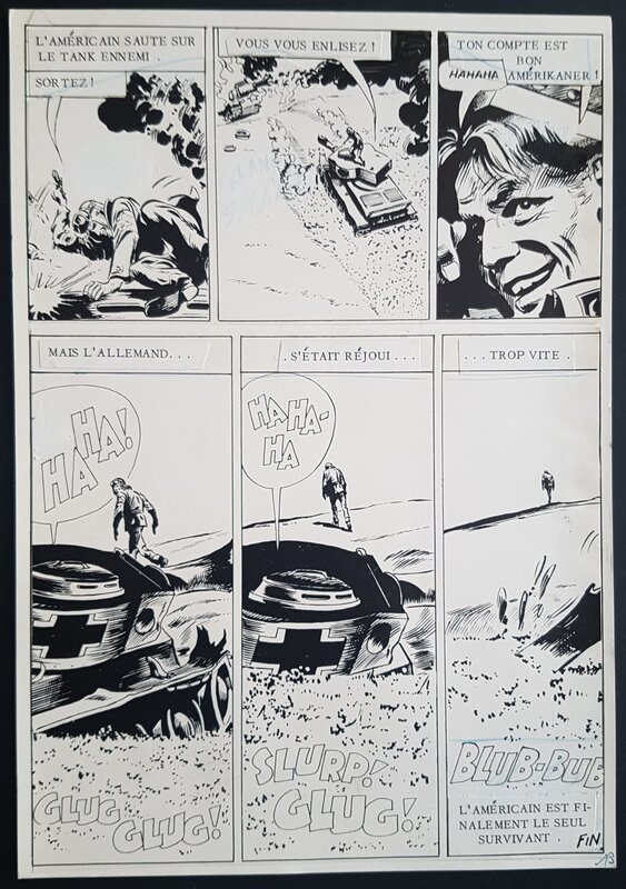 DC Thompson, Yves Catteloin, Le seul survivant, Cat Madden, planche remontée Artima - Planche originale