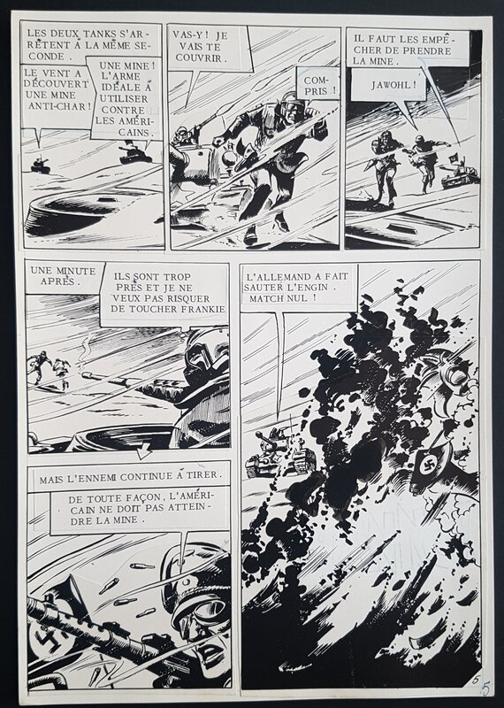 DC Thompson, Yves Catteloin, Le seul survivant, Cat Madden, planche remontée Artima - Planche originale