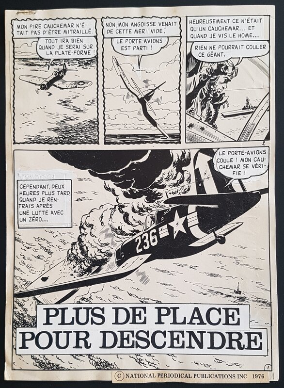 unknown, Plus de place pour descendre, planche remontée Artima - Planche originale