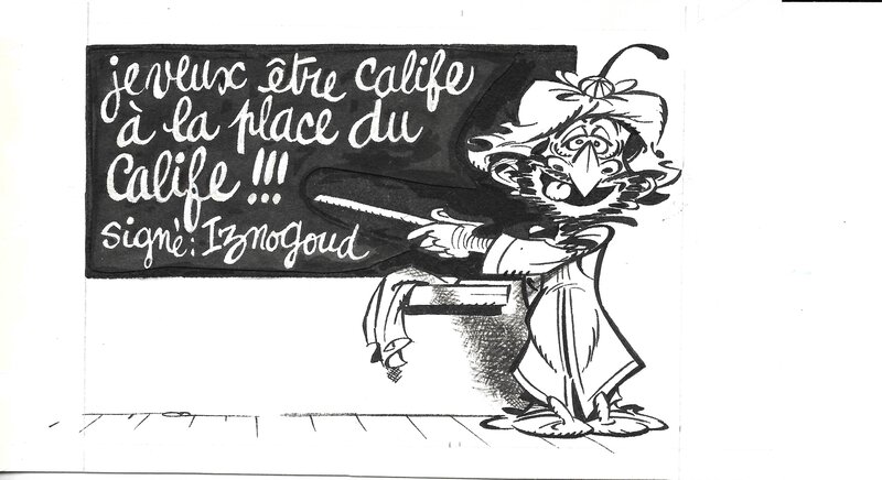 Jean Tabary, Iznogoud au tableau noir - Illustration originale