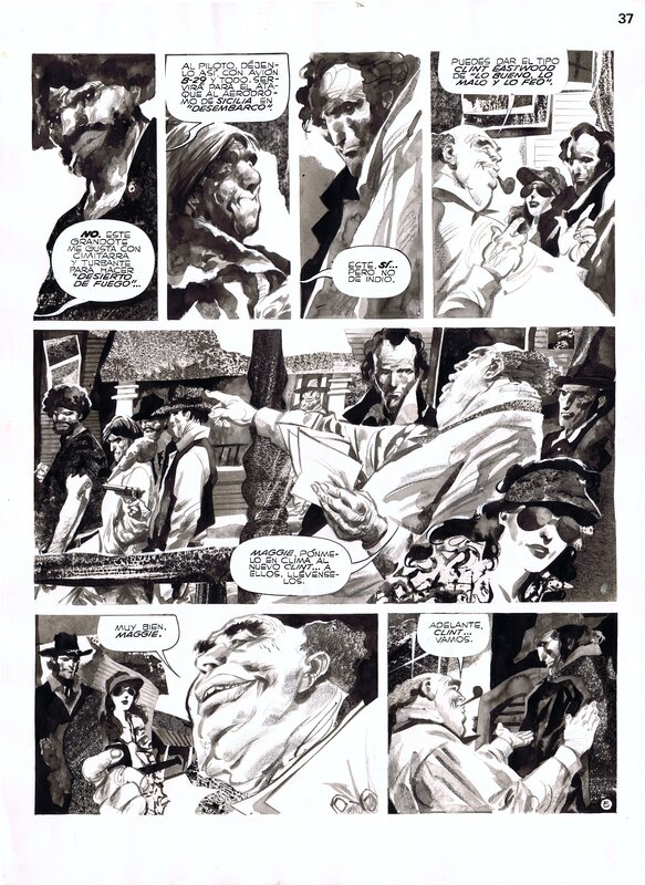 Perramus planche 05 par Alberto Breccia - Planche originale