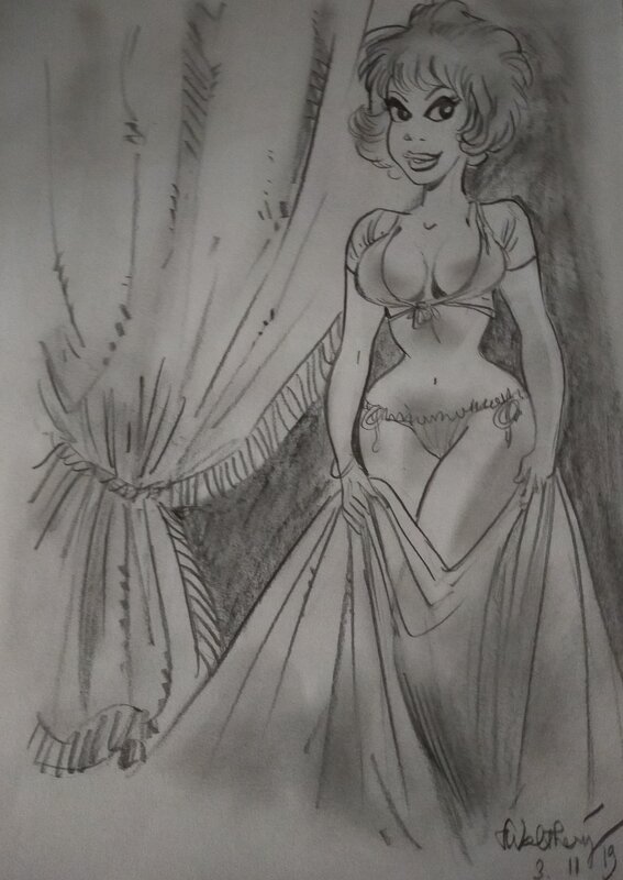 Natacha by François Walthéry - Original Illustration