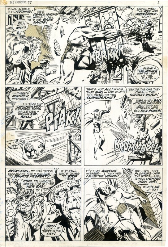 Avengers 77 page 2 par John Buscema, Tom Palmer - Œuvre originale