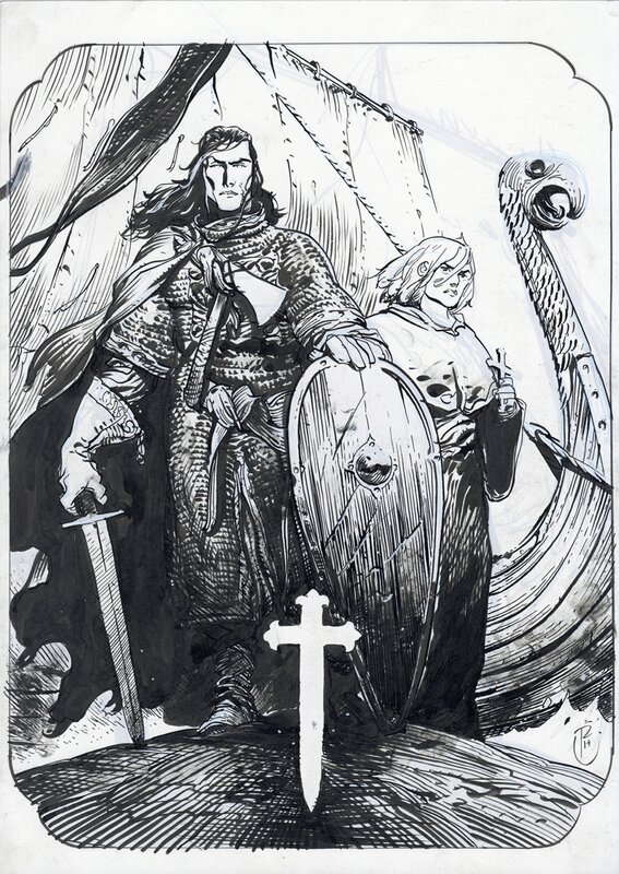 Ronan Toulhoat, Ira Dei (Ex libris BD fugue) - Original Illustration