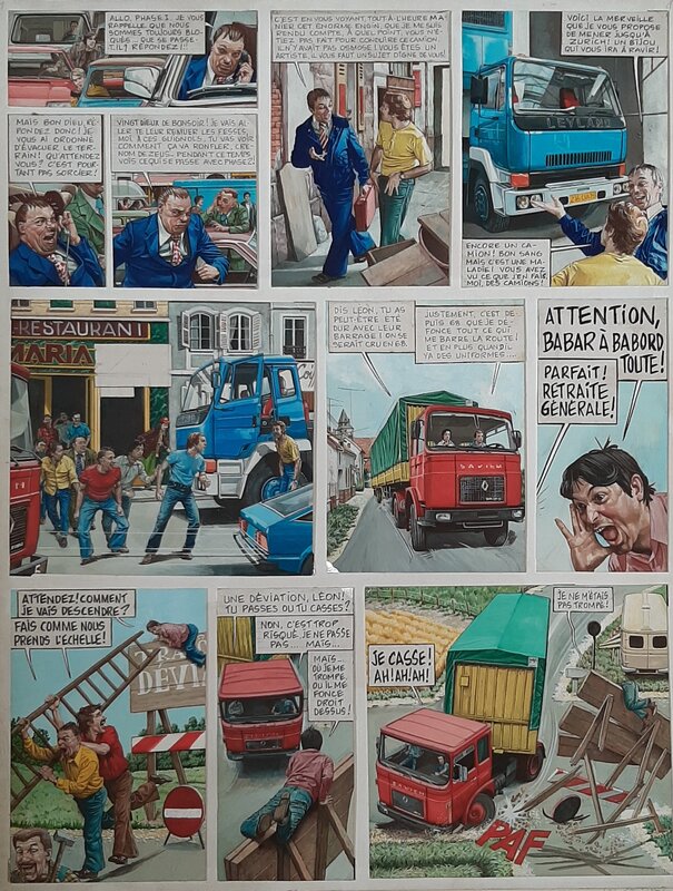 Peter Glay, Bd - Martin TORET et les routiers - Planche originale