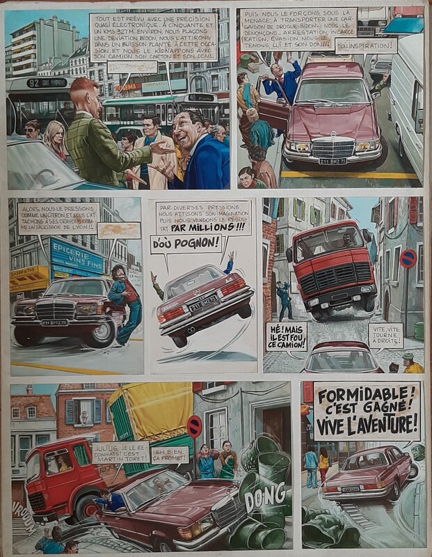 Peter Glay, Bd - Martin TORET et les routiers - Planche originale