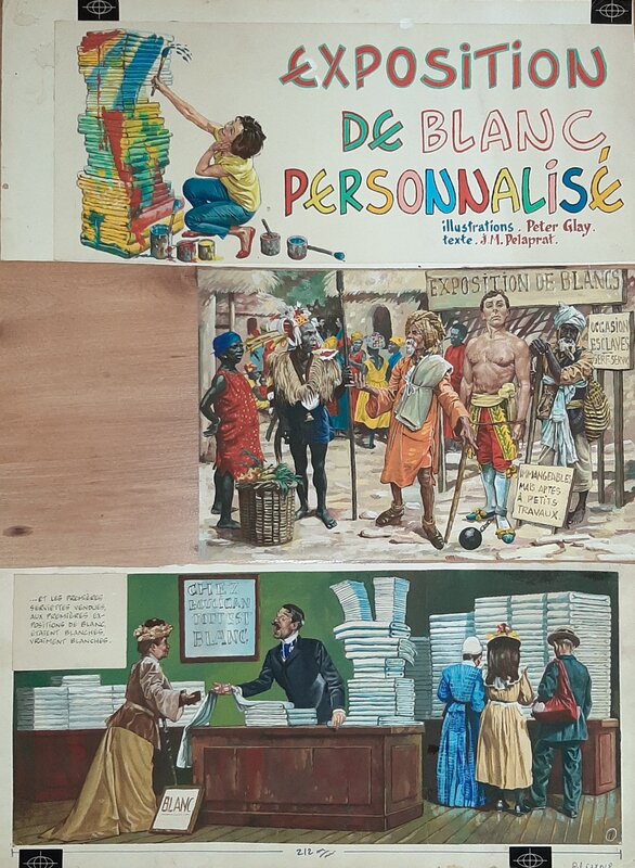 Peter Glay, Jean marie Pelaprat, Exposition de blanc personnalisé - Comic Strip