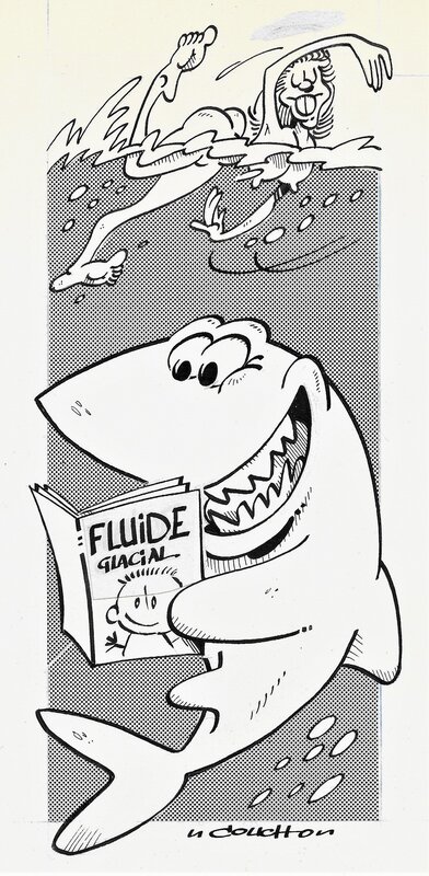Coucho - Fluide Glacial/Les Dents de la Mer (70's/80's) - Original Illustration