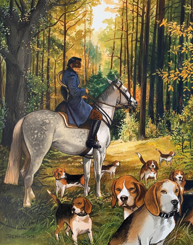 Beagles by Jacques Terpant - Original Illustration
