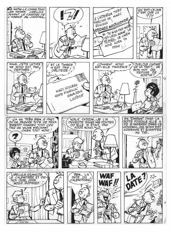 Gil Jourdan par Maurice Tillieux - Planche originale