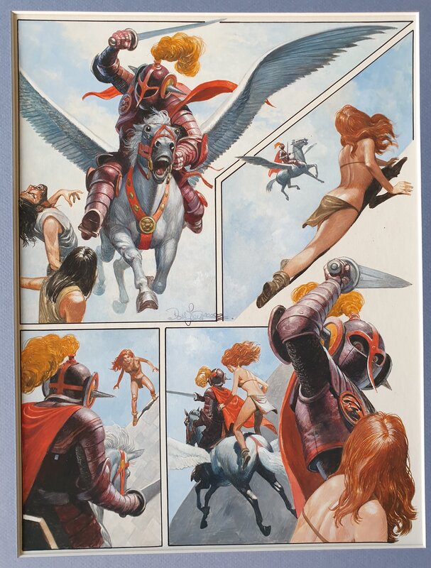 En vente - Don Lawrence, Original artwork Storm 8: Die Stadt der Verdammten - De Stad der Verdoemden - Planche originale