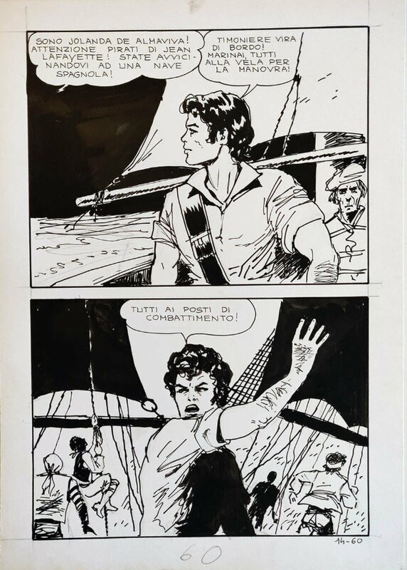 Milo Manara, Jolanda de Almavida 14-60 - Planche originale