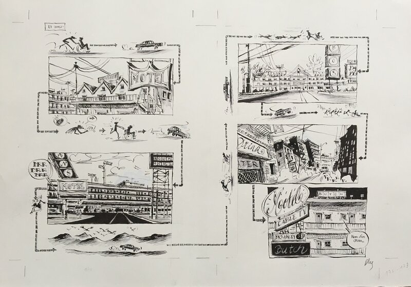 La Fuite Du Cerveau Pages 172 Et 173 Par Pierre Henry Gomont Planche Originale
