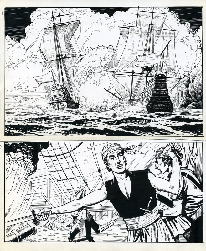 Raoul Giordan, Jean Bart, à l’abordage ! - Planche originale