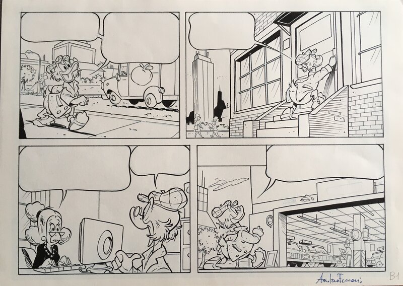 Andrea Ferraris, Oncle Picsou, Zio Paperone - Planche originale