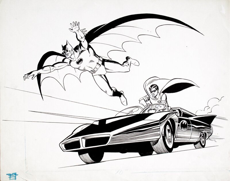 Dick Giordano, Batmobile Atvertising - Planche originale