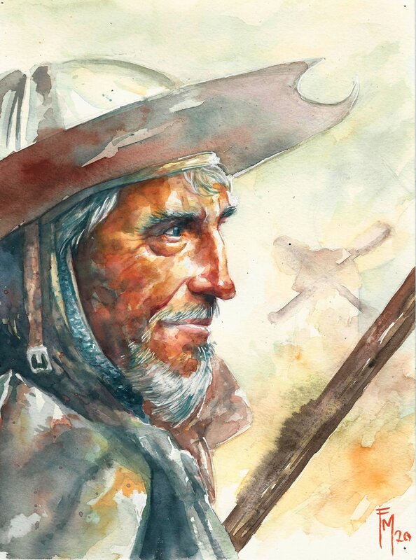 Don Quixot par Federico Mele - Illustration originale