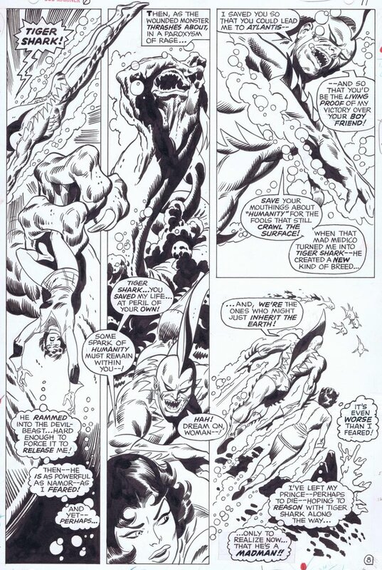 John Buscema, Dan Adkins, 1968-10 Buscema/Adkins: Sub-Mariner #6 p08 - Planche originale