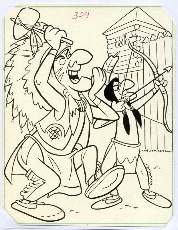 Pete Alvarado, Des Indiens de Cirque - Original Illustration