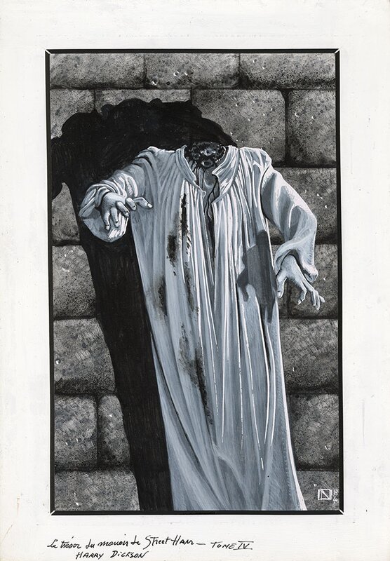 Jean-Michel Nicollet, Le trésot du manoir de Streetham tome IV Harry Dickson NéO - Illustration originale