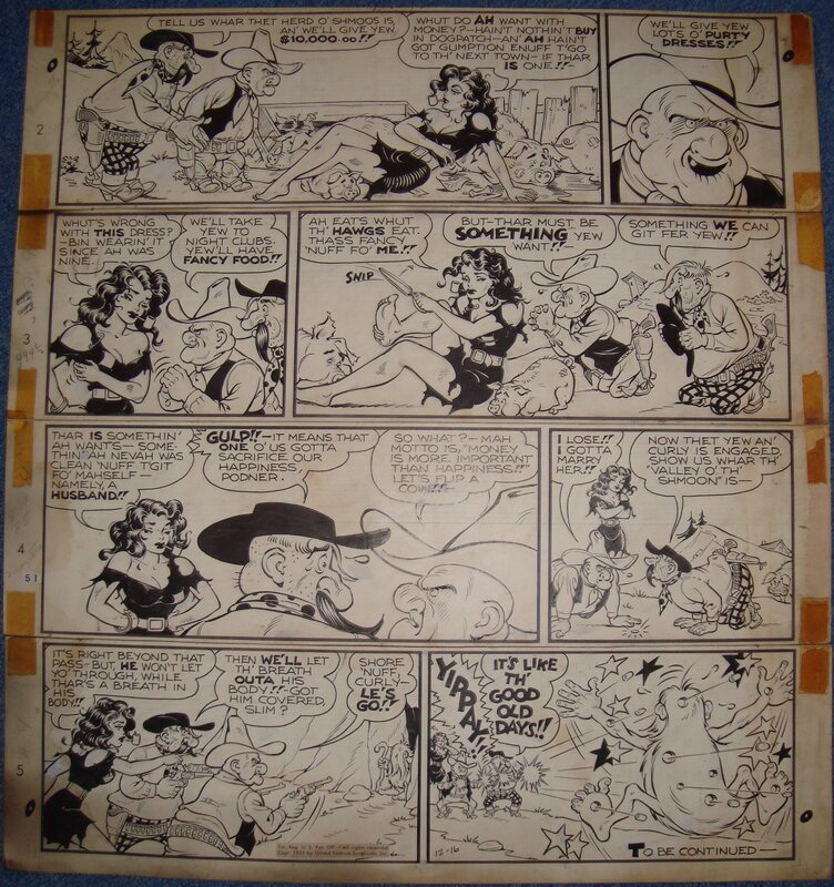 L' il Abner par Al Capp - Planche originale