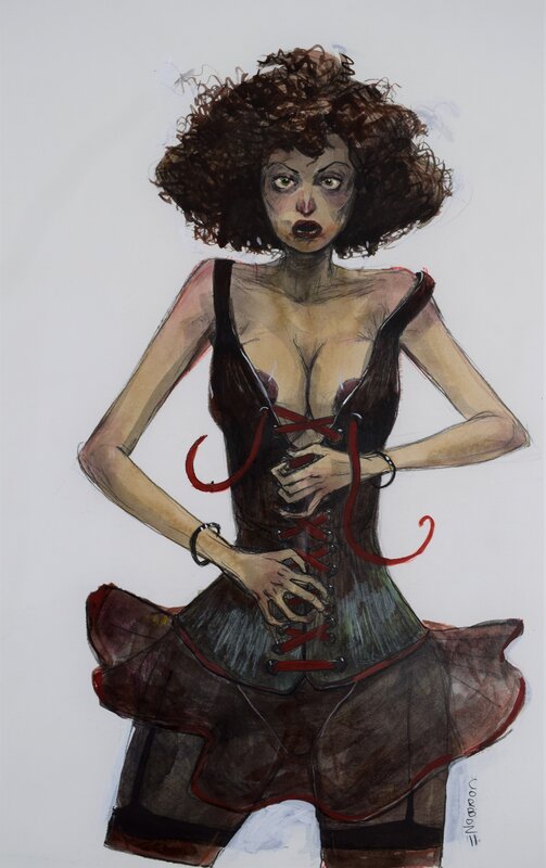 Le corset by Yannick Corboz - Original Illustration