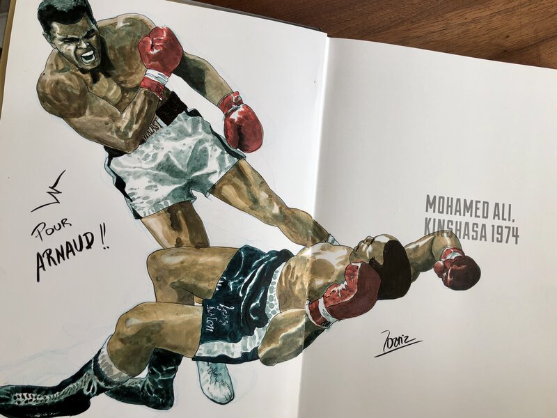 Mohamed Ali par Rafael Ortiz - Dédicace