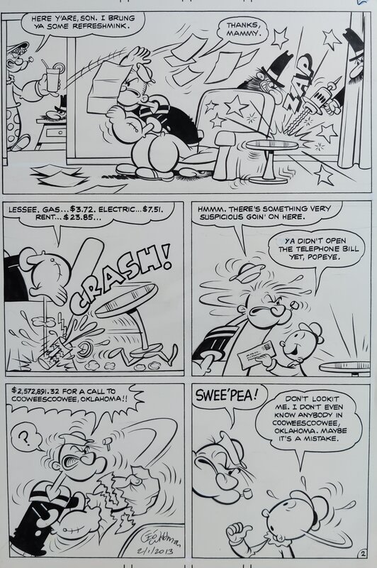 George Wildman, Popeye the Sailor Man #125 - Planche originale