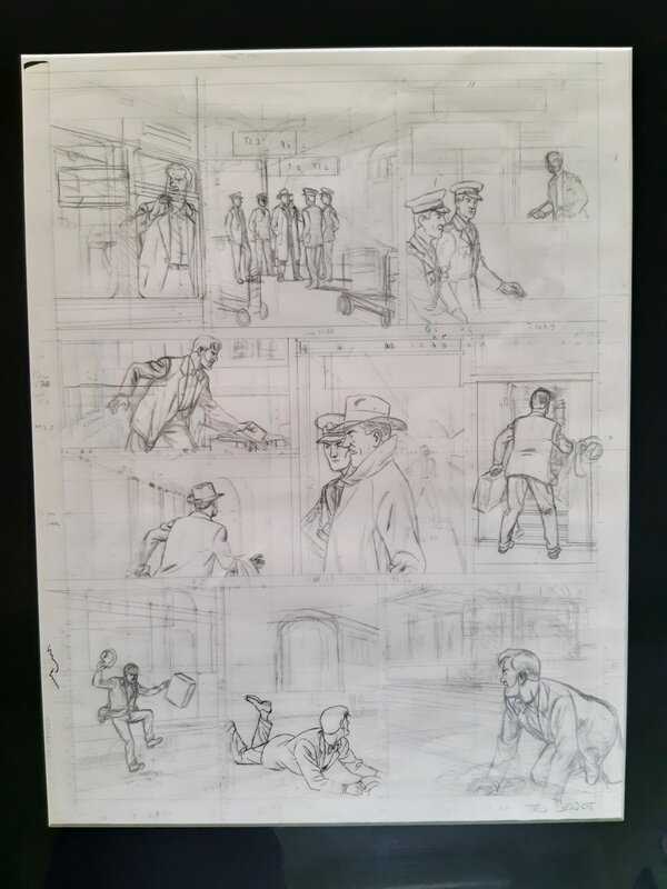 Ted Benoit, Crayonné Blake et Mortimer Affaire Francis Blake - Original art