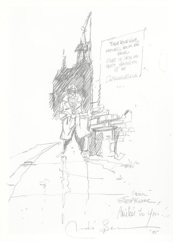 Dédicace de « Monsieur Cauchemar » par André Benn - Sketch