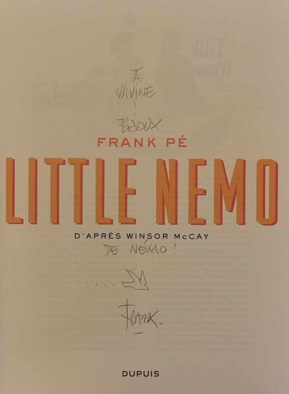 Little Nemo par Frank Pé - Dédicace
