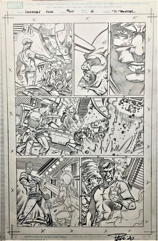 Paul Pelletier, Incredible Hulk #610 - Banner goes badass on the Leader! - Comic Strip
