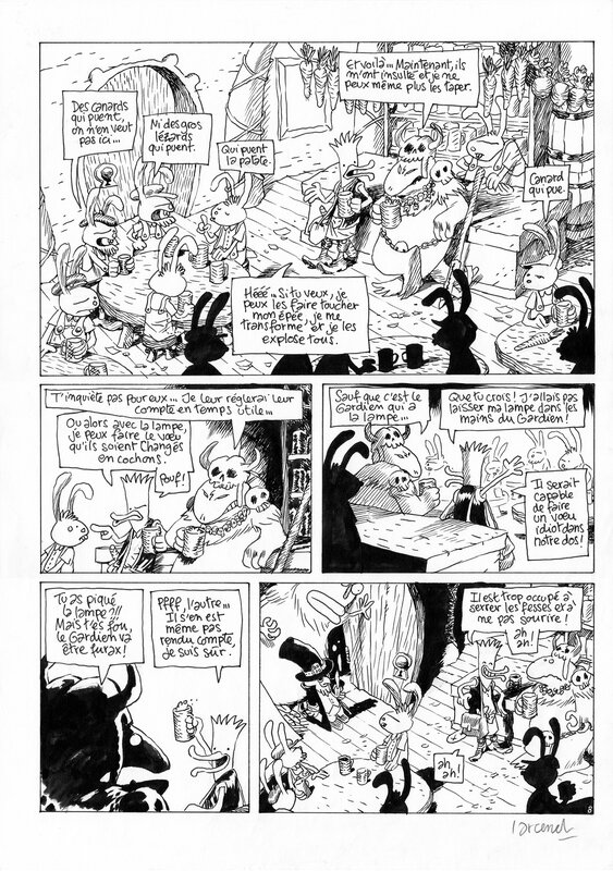 Manu Larcenet, Joann Sfar, Lewis Trondheim, Donjon Parade - Le sage du ghetto - Planche originale