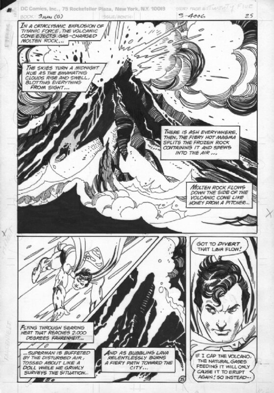 Gil Kane, Superman special #1 p25 - Superman versus Volcano! - Comic Strip