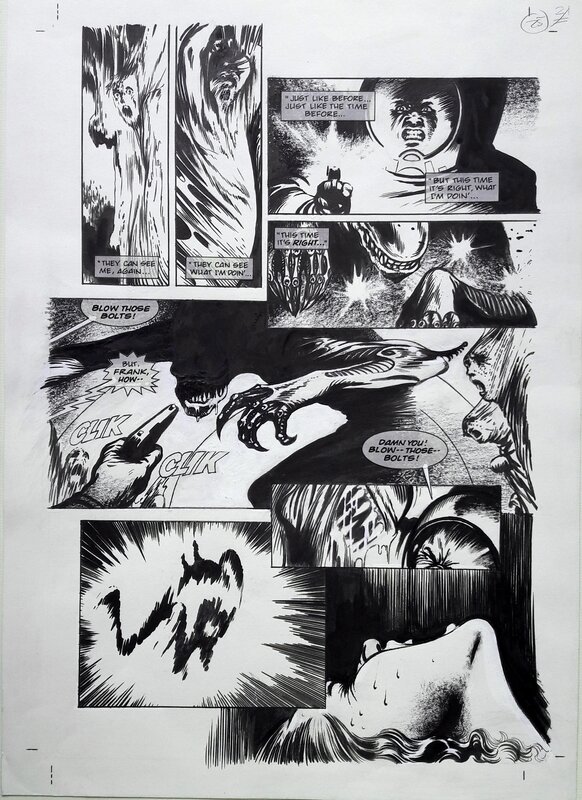 David Lloyd, Aliens: corridor, planche originale. - Planche originale