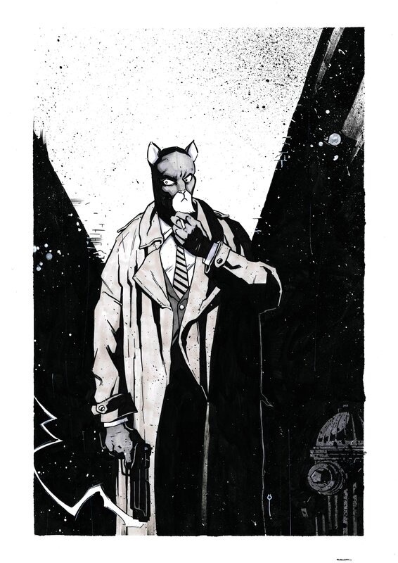 Jesús C. Gan, Blacksad (Inktober 2020) - Illustration originale